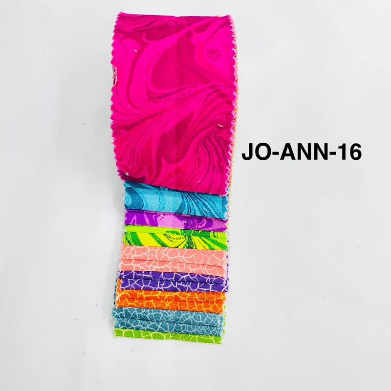 Jelly Roll Fabric Strips - 20 Pieces, 10 Designs - 2.5 Inch x 42 Inch (Approx.) Fabric M1983