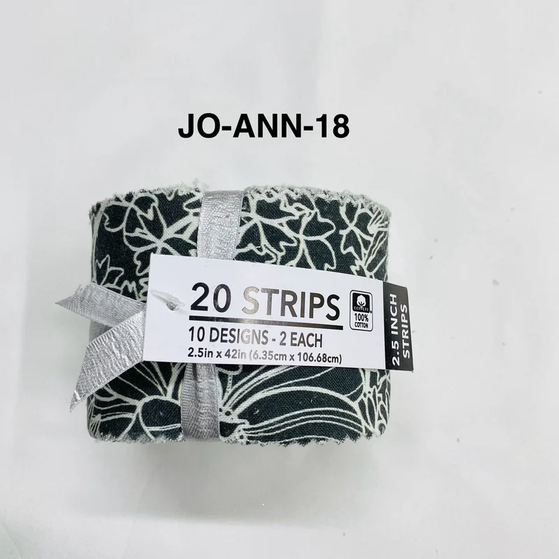 Jelly Roll Fabric Strips - 20 Pieces, 10 Designs - 2.5 Inch x 42 Inch (Approx.) Fabric M1983
