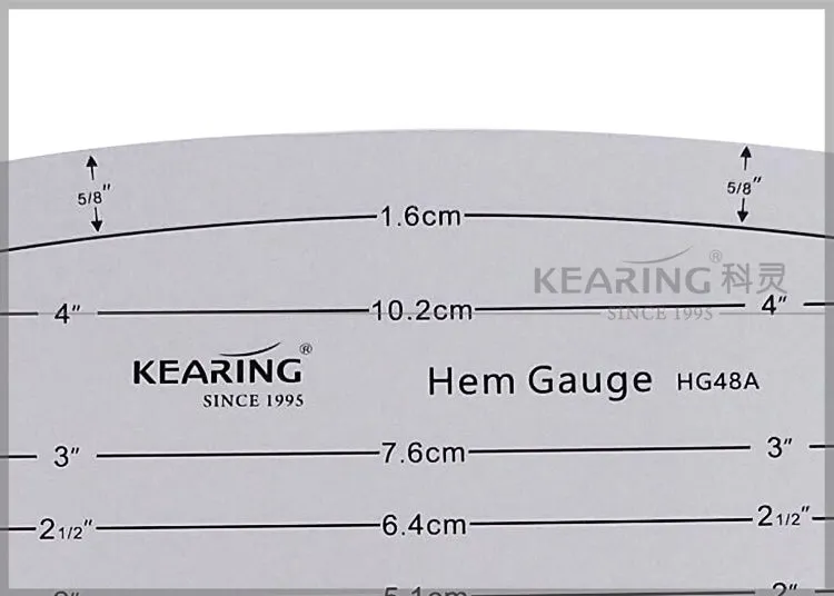 Aluminum Fabric Hem Gauge Kearing M1998