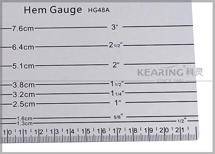 Aluminum Fabric Hem Gauge Kearing M1998