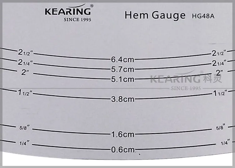 Aluminum Fabric Hem Gauge Kearing M1998