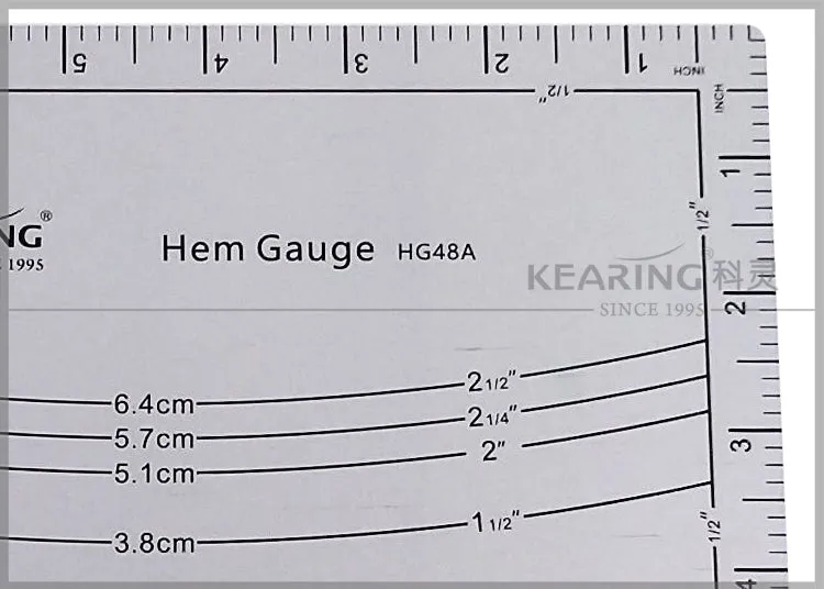 Aluminum Fabric Hem Gauge Kearing M1998