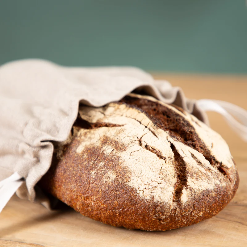 Brotbeutel aus Bioleinen | Rund & Kastenbrot