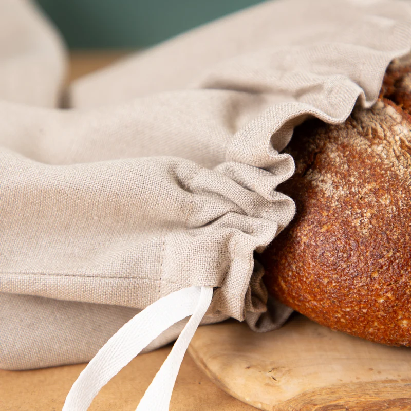 Brotbeutel aus Bioleinen | Rund & Kastenbrot