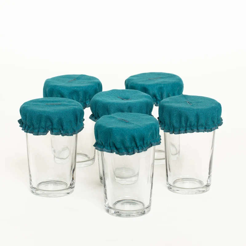 Glasabdeckungen aus Leinen | 6er-Set
