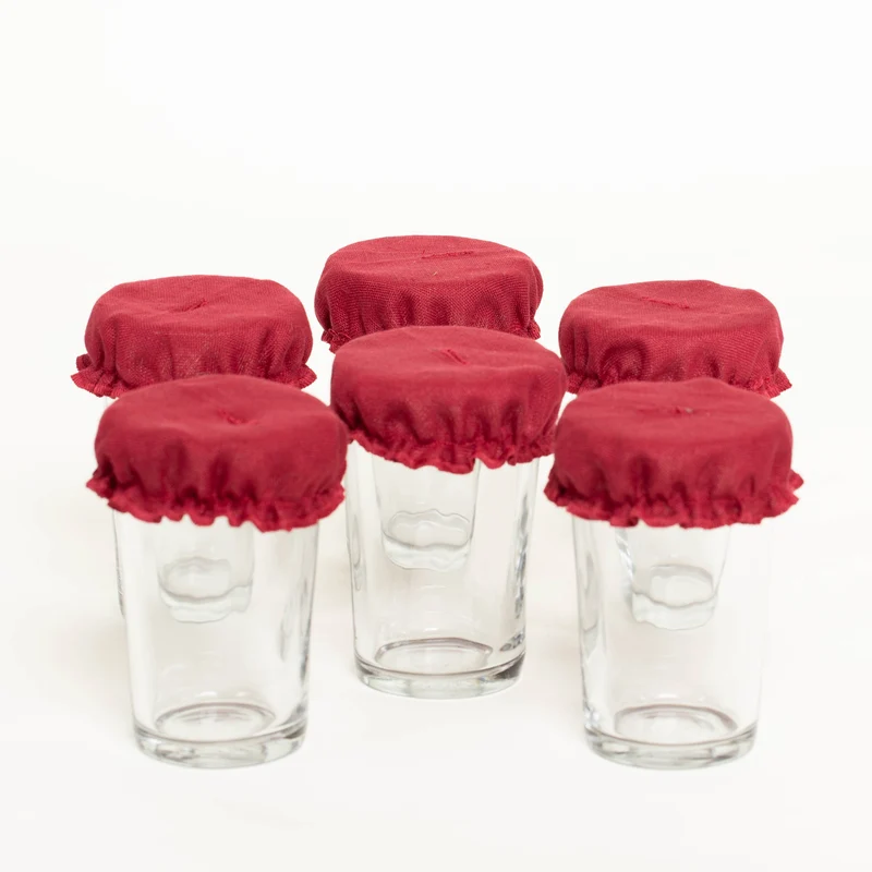 Glasabdeckungen aus Leinen | 6er-Set