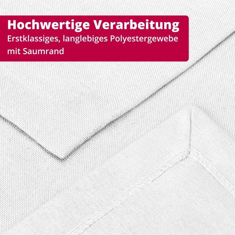 Leinen Optik Tischdecke eckig weiß