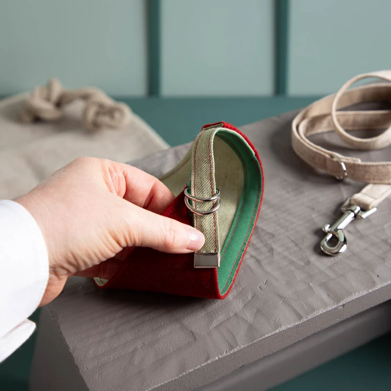 Hundehalstuch aus Feinloden & Leinen | wendbar