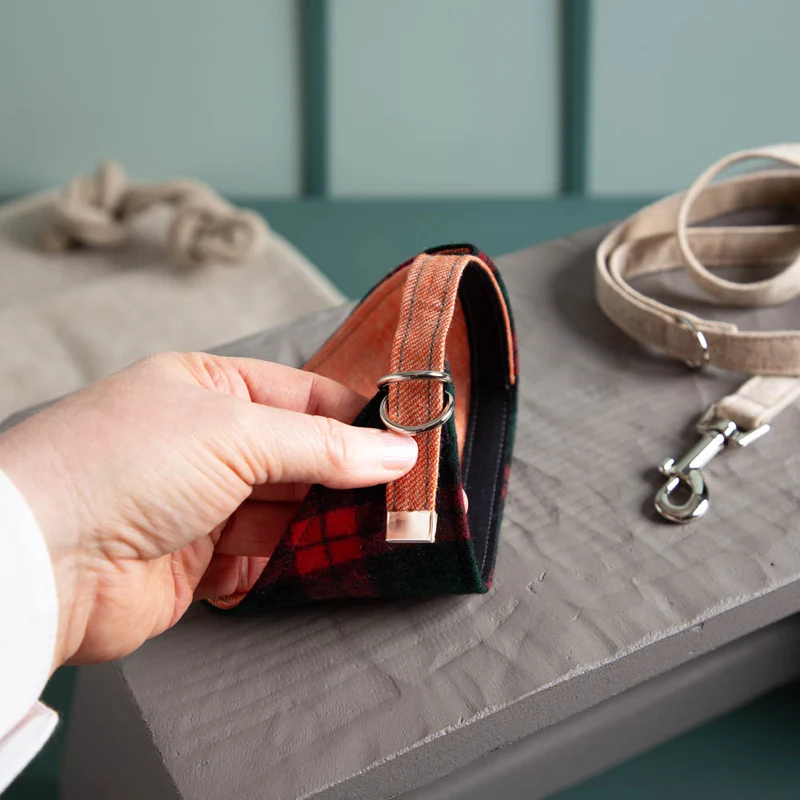 Hundehalstuch aus Feinloden & Leinen | wendbar
