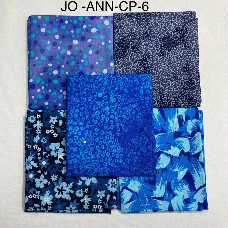 5 Piece 100% Cotton 5 Designs Fat Quarter Bundle - 45cm x 53cm Fabric M1981