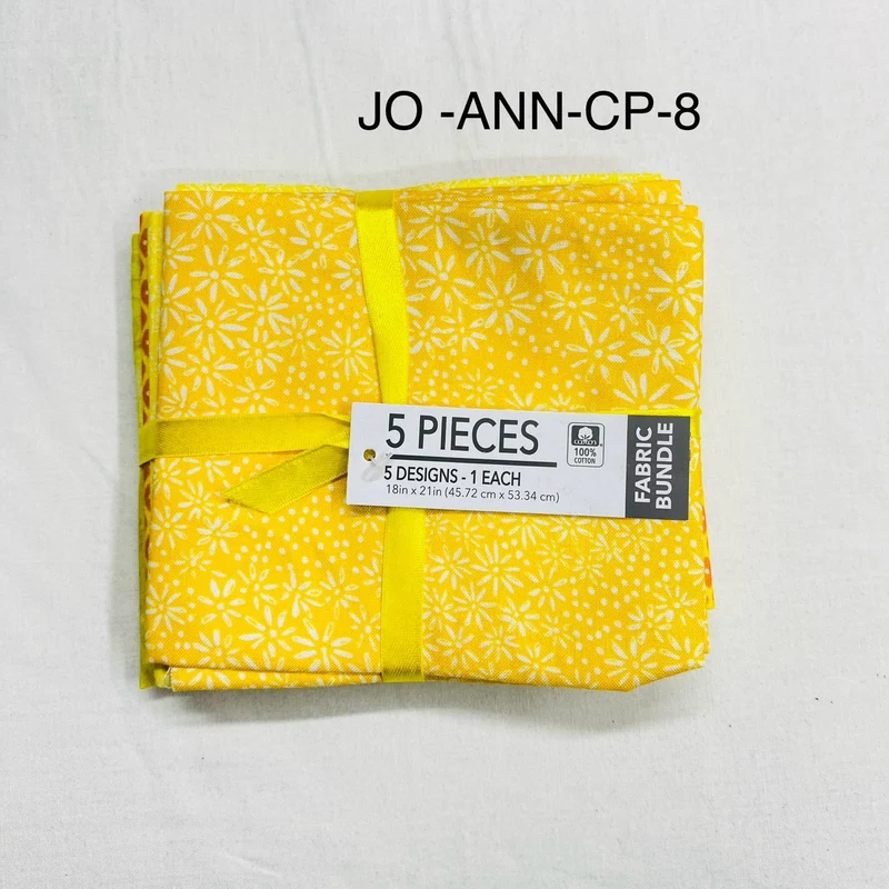 5 Piece 100% Cotton 5 Designs Fat Quarter Bundle - 45cm x 53cm Fabric M1981