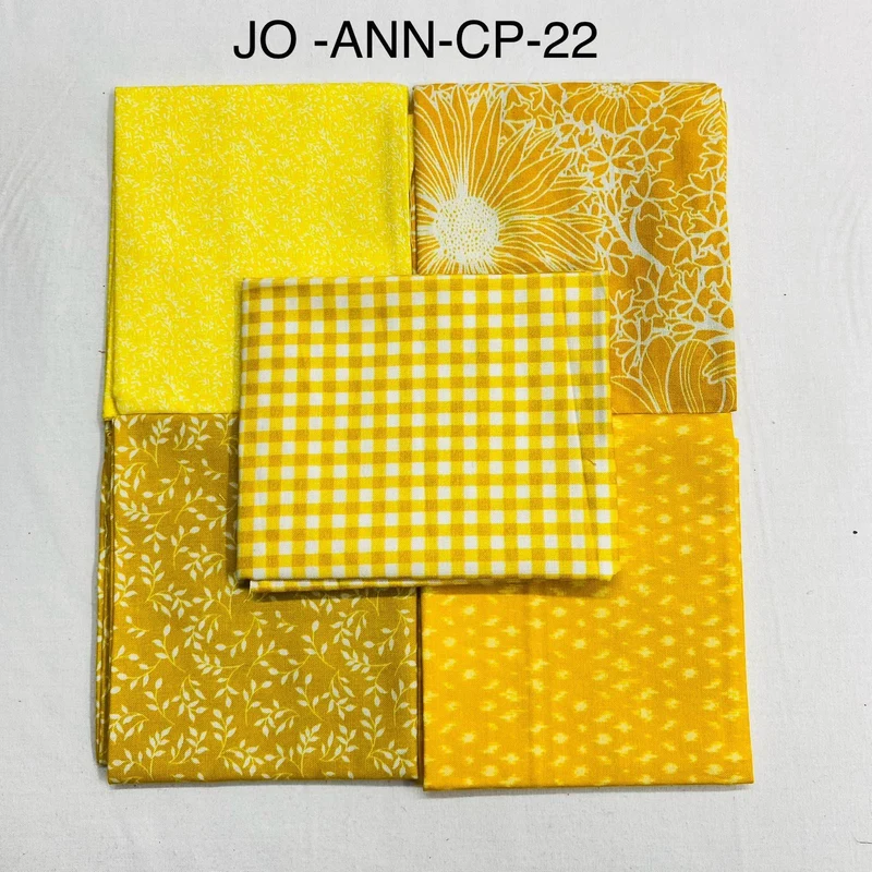5 Piece 100% Cotton 5 Designs Fat Quarter Bundle - 45cm x 53cm Fabric M1981