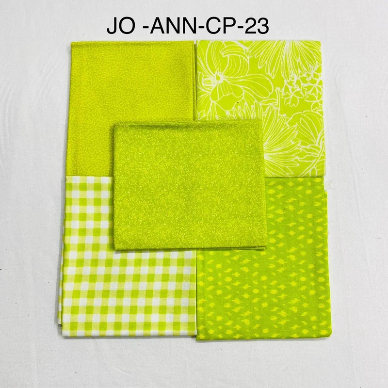 5 Piece 100% Cotton 5 Designs Fat Quarter Bundle - 45cm x 53cm Fabric M1981