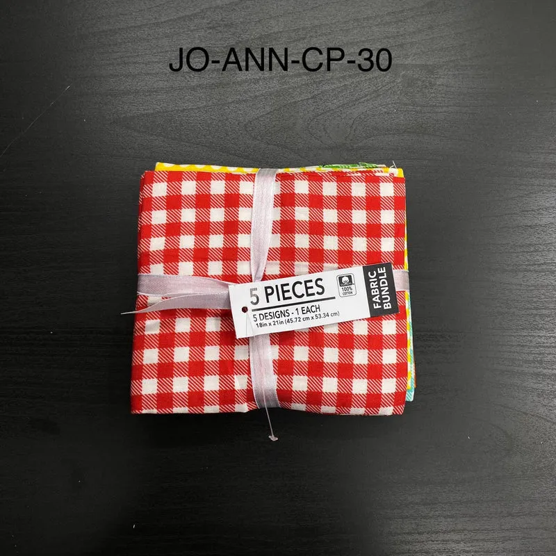 5 Piece 100% Cotton 5 Designs Fat Quarter Bundle - 45cm x 53cm Fabric M1981
