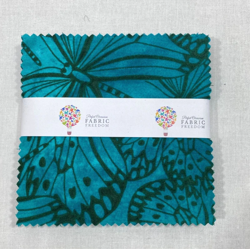 Melody Butterfly Print 5" Quilting Cotton Fabric Squares - 42 x 5" by 5" M1982