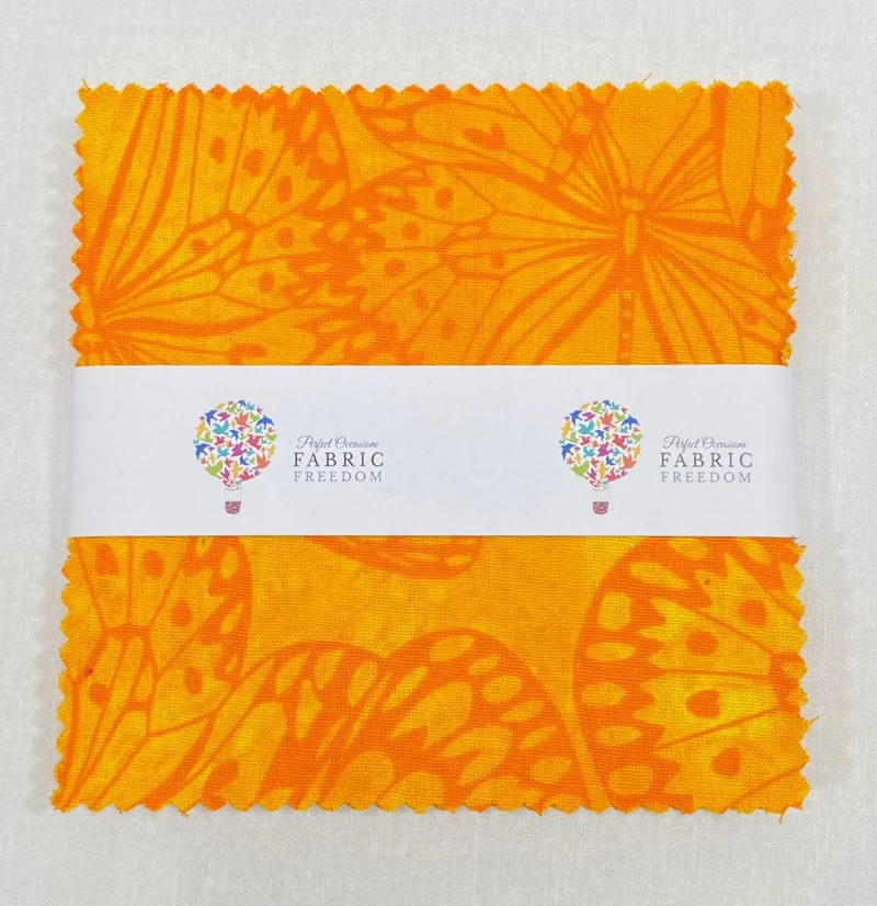 Melody Butterfly Print 5" Quilting Cotton Fabric Squares - 42 x 5" by 5" M1982
