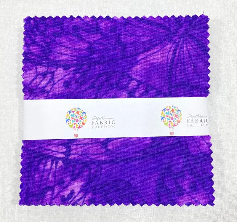 Melody Butterfly Print 5" Quilting Cotton Fabric Squares - 42 x 5" by 5" M1982