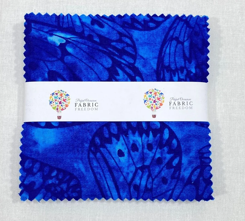 Melody Butterfly Print 5" Quilting Cotton Fabric Squares - 42 x 5" by 5" M1982