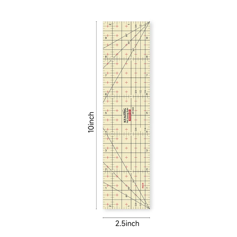 1 pcs Iron On Ruler for Fabric Hem Ruler for Sewing Heat Resistant Non-Slip Hot Ironing Kearing M1990