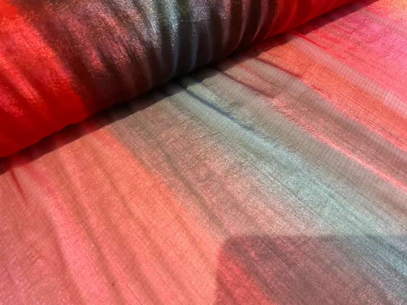 Multi Red Ombre Organza Silky Chiffon Fabric - 58" Wide - Stunning Gradient! M1986