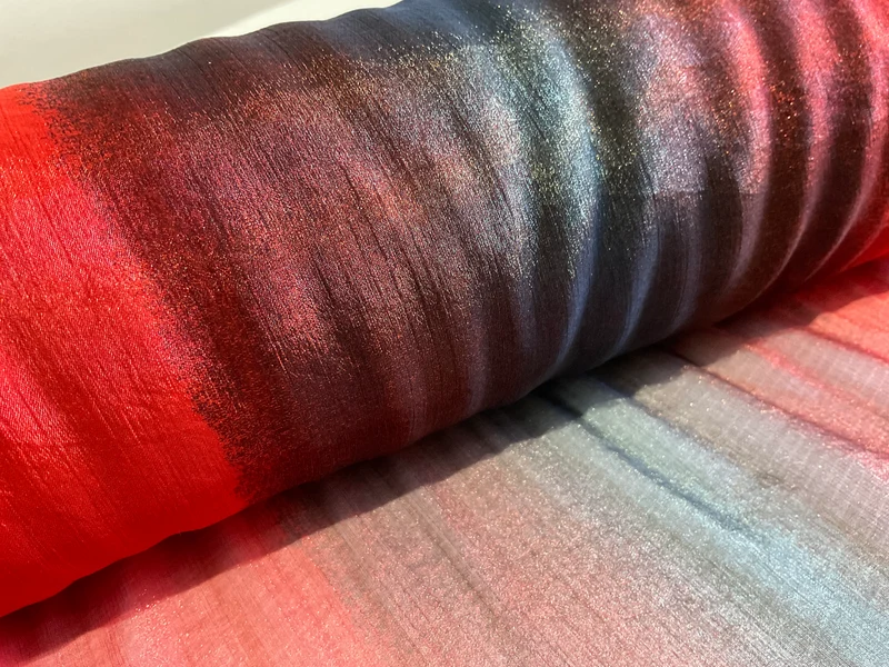 Multi Red Ombre Organza Silky Chiffon Fabric - 58" Wide - Stunning Gradient! M1986