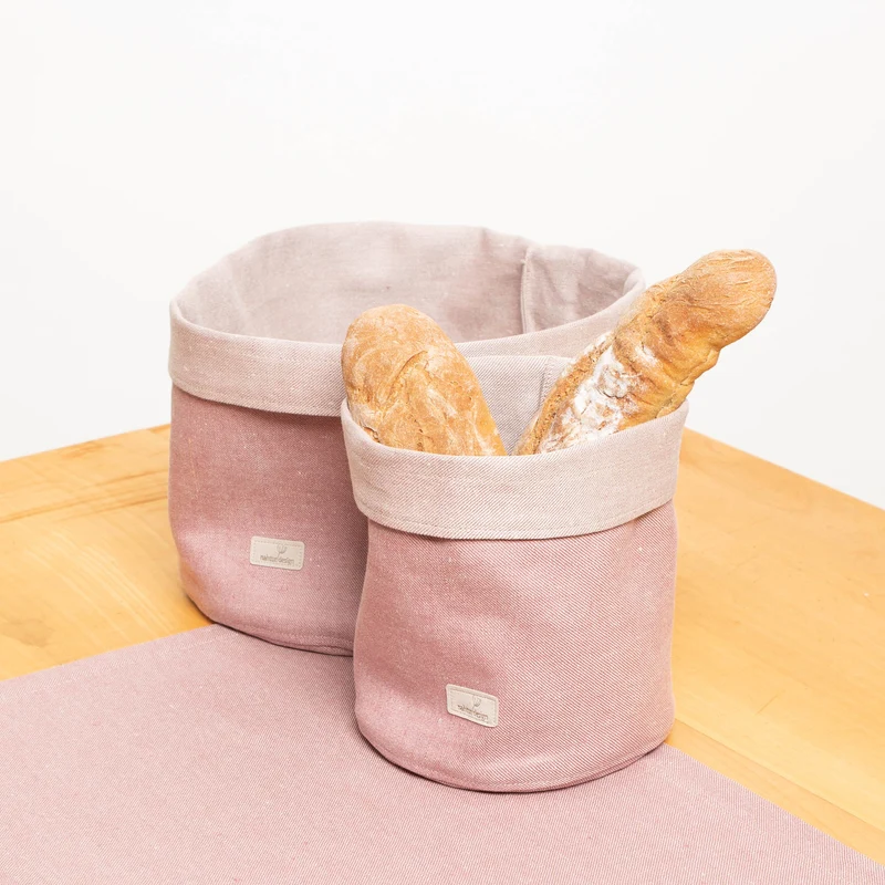 Stoffkörbe aus Bioleinen | 2er-Set