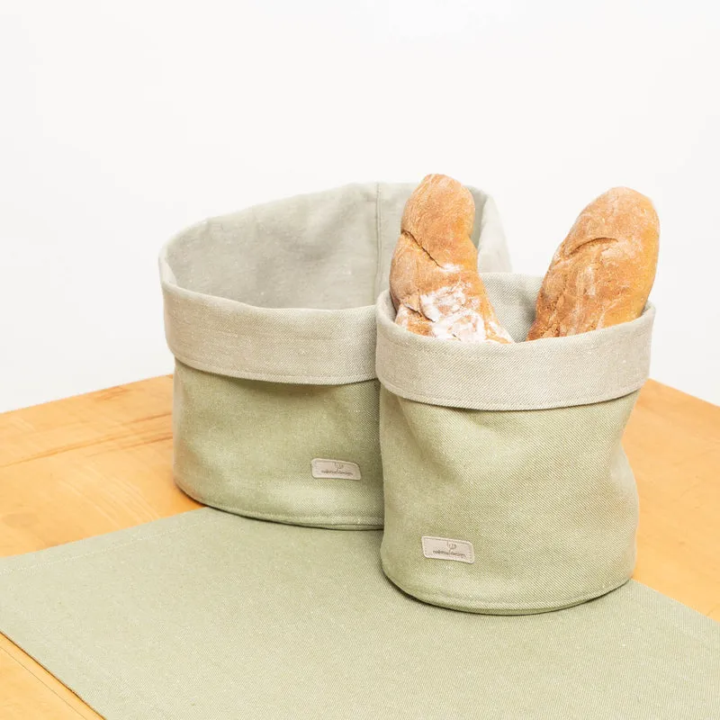 Stoffkörbe aus Bioleinen | 2er-Set