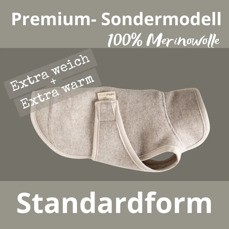 Premium Hundemantel | Standardform | aus Loden | mongolische Merinowolle