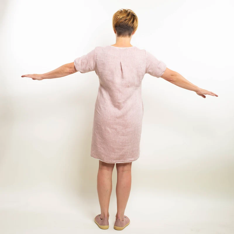 Bio-Leinenkleid Hellblau | Größe S | Einzelstück