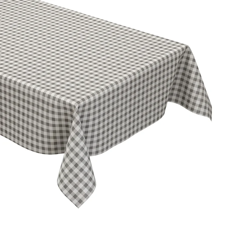 Wachstuch Tischdecke B1567-07 grau vichy kariert Karo Landhaus eckig rund oval