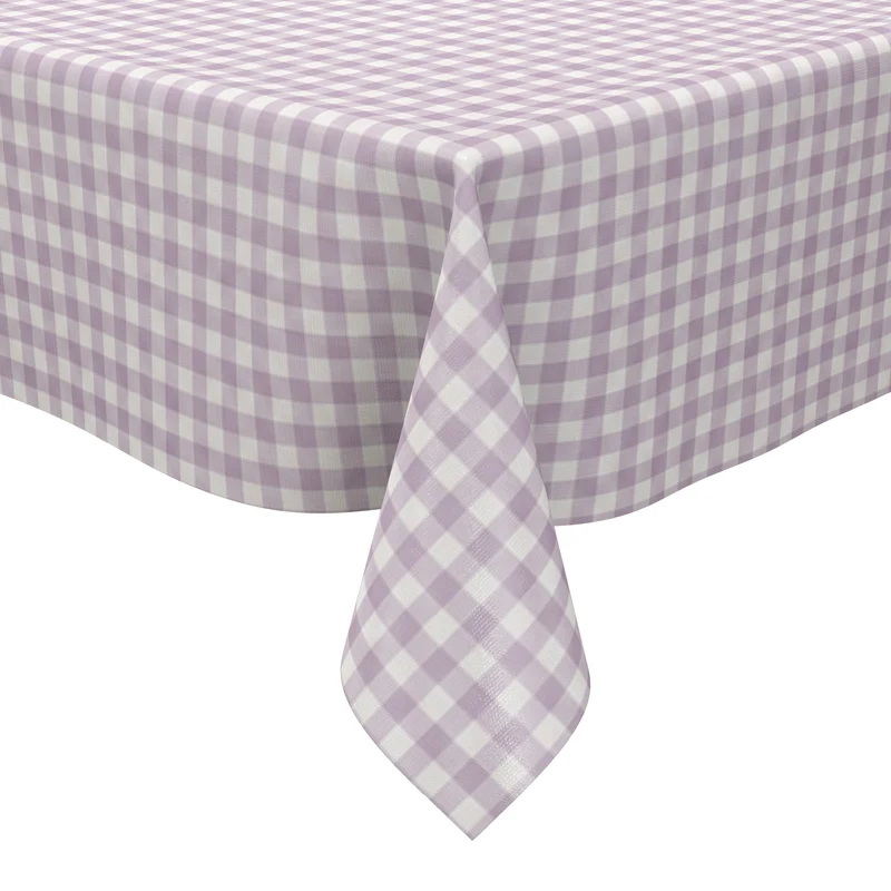 Wachstuch Tischdecke B1567-09 lila flieder vichy kariert Karo Landhaus eckig rund oval