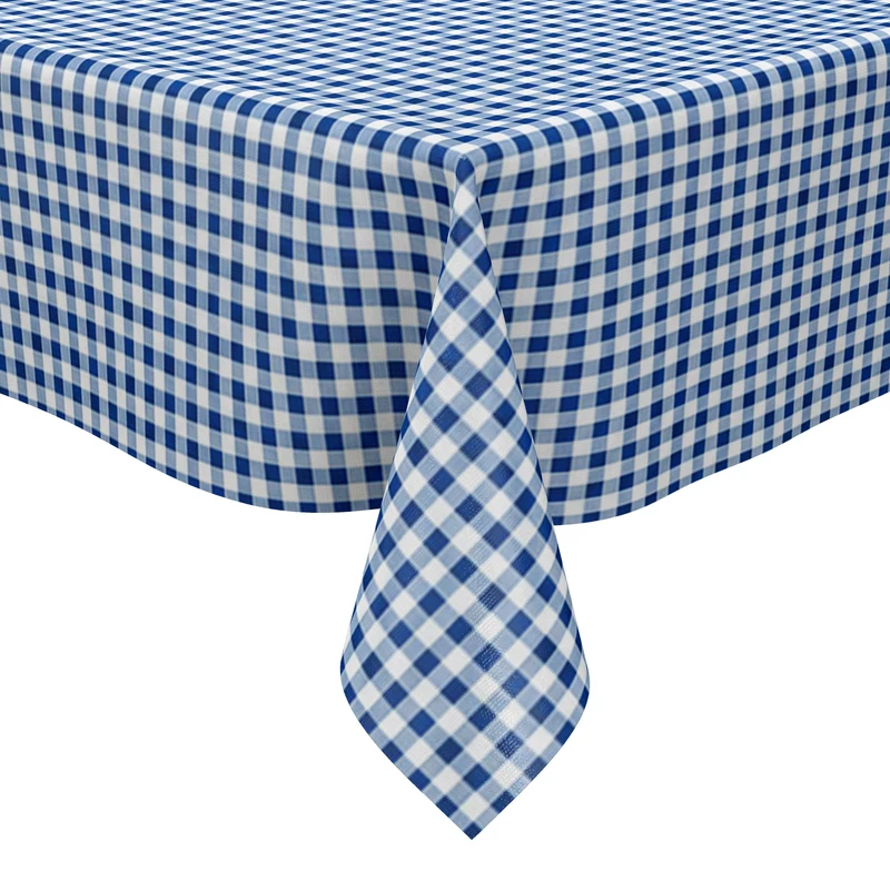 Wachstuch Tischdecke B1567-02 blau vichy kariert Karo Landhaus eckig rund oval