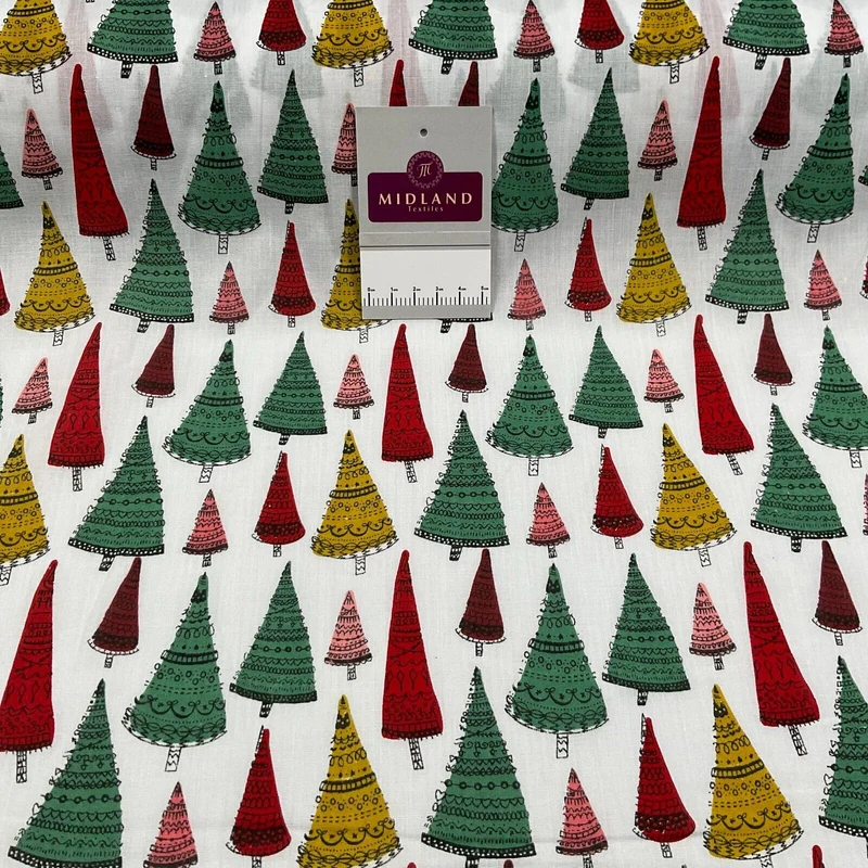 Assorted Christmas xmas Printed crafting Santa Holly Reindeers fabric M1682