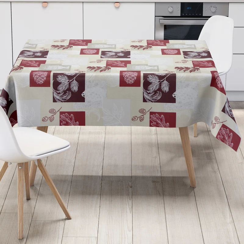 Wachstuch Tischdecke EU90 HERBST Laub Blätter Eicheln eckig rund oval