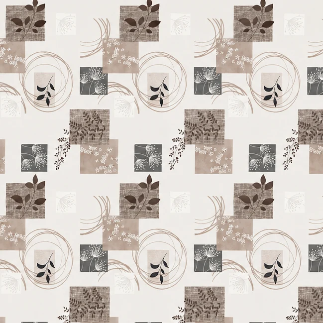 Wachstuch Tischdecke 212A braun Herbst Blätter Patchwork eckig rund oval