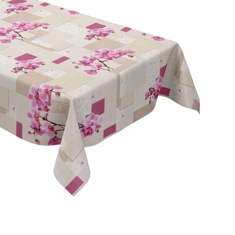 Wachstuch Tischdecke 160A floral Orchideen Blüten Patchwork eckig rund oval