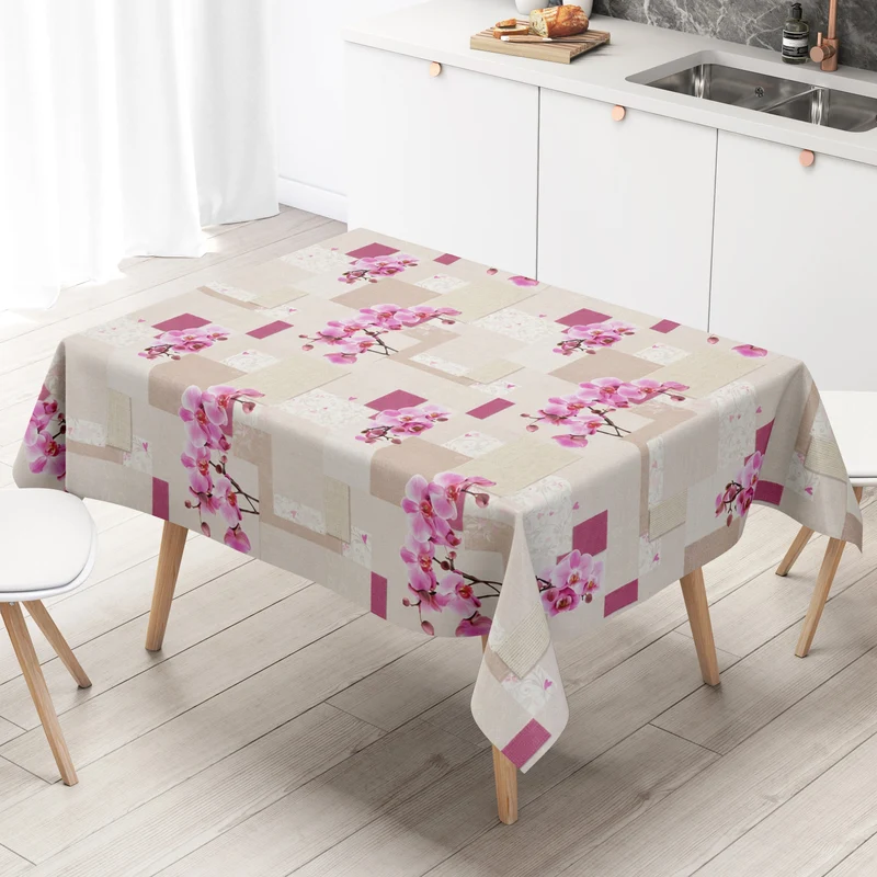 Wachstuch Tischdecke 160A floral Orchideen Blüten Patchwork eckig rund oval
