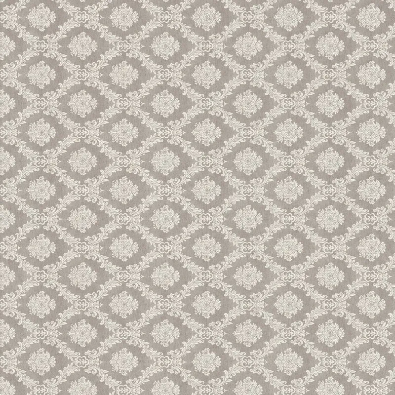 Jacquard Tischdecke aus beschichteter Baumwolle mit Fleckenschutz ELYSE06 taupe Barock Ornamente eckig rund oval