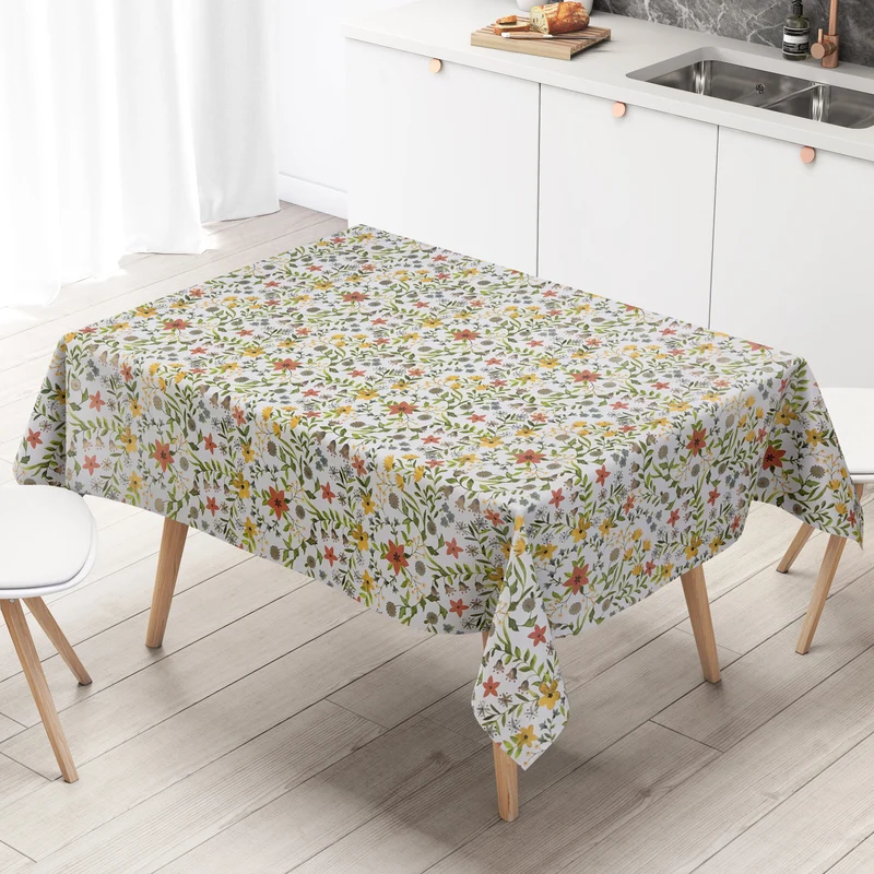 Wachstuch Tischdecke 06372-02 zarte Wildblumen eckig rund oval