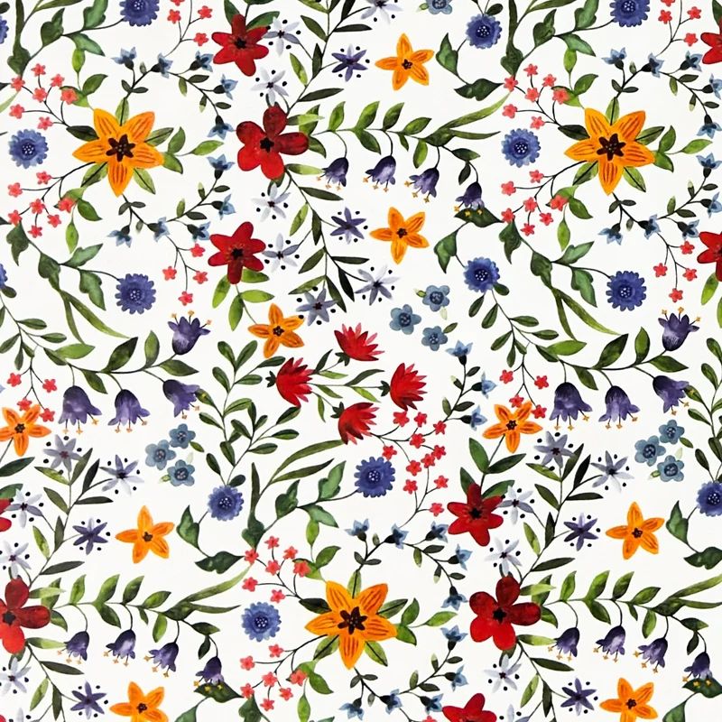 Wachstuch Tischdecke 06372-01 farbenfrohe Wildblumen eckig rund oval