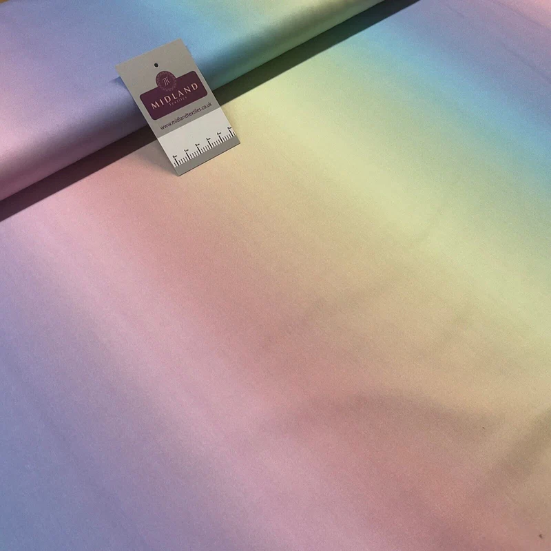 Rainbow Fine Poplin dress Fabric Sold per Metre M1881