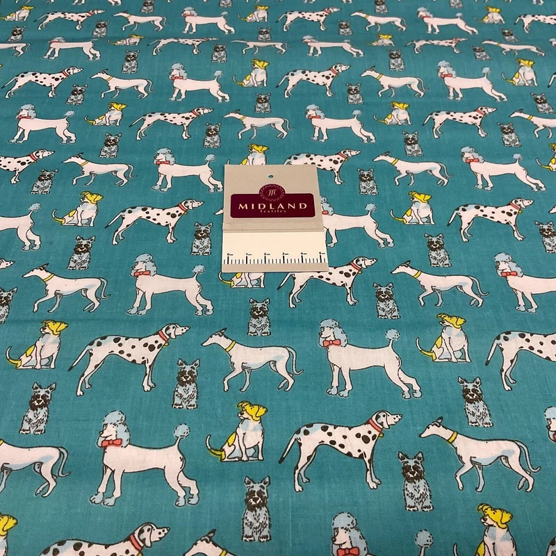 Dalmatian Dog Animals Poly cotton printed 110cm wide fabric M1705
