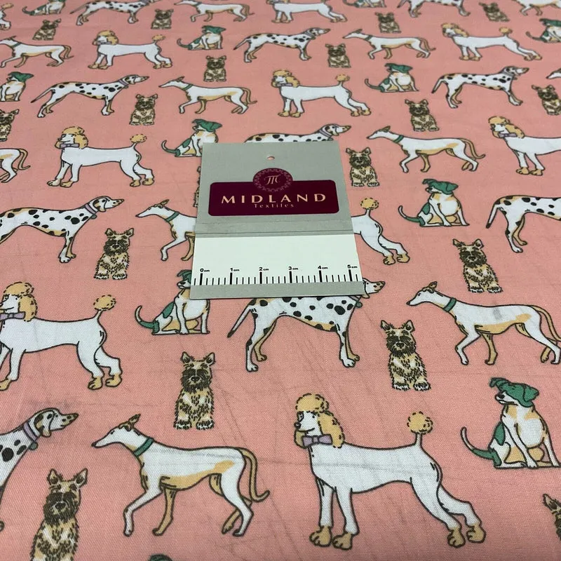Dalmatian Dog Animals Poly cotton printed 110cm wide fabric M1705