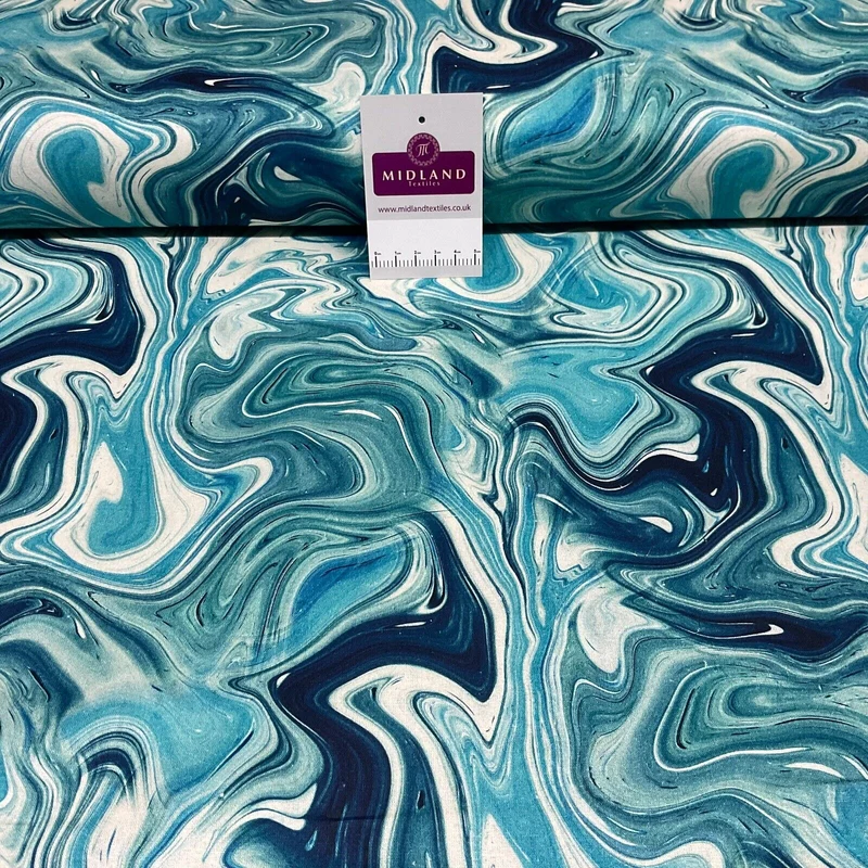 Marble printed cotton poplin fabric crafting dress fabric M1711
