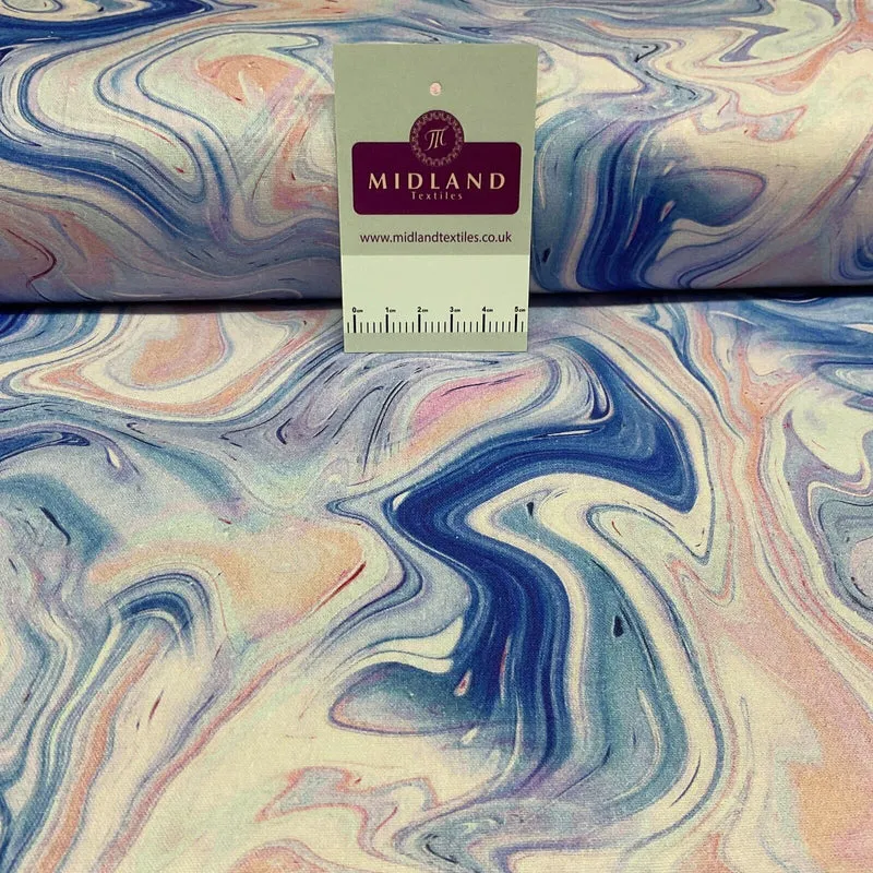 Marble printed cotton poplin fabric crafting dress fabric M1711