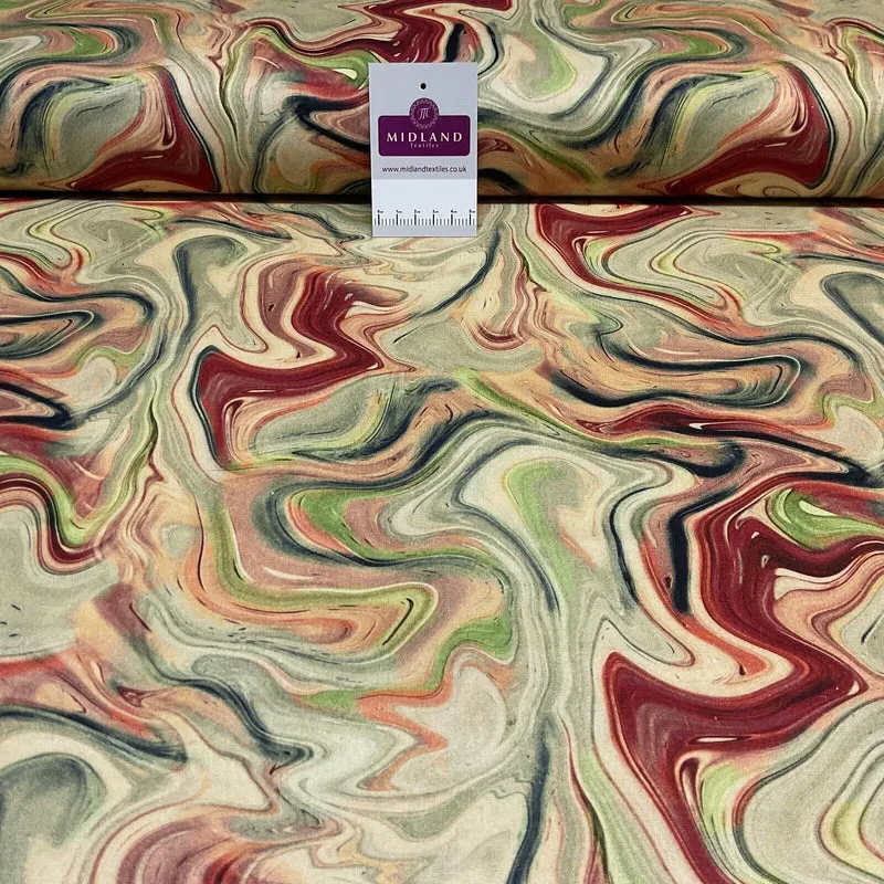 Marble printed cotton poplin fabric crafting dress fabric M1711