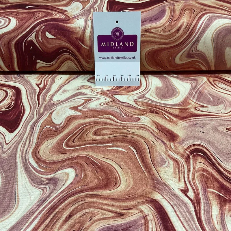 Marble printed cotton poplin fabric crafting dress fabric M1711