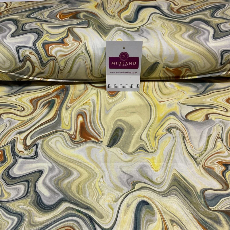 Marble printed cotton poplin fabric crafting dress fabric M1711