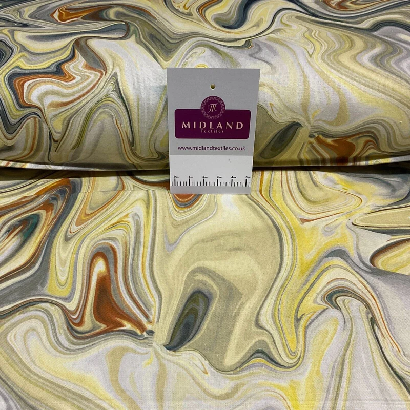 Marble printed cotton poplin fabric crafting dress fabric M1711