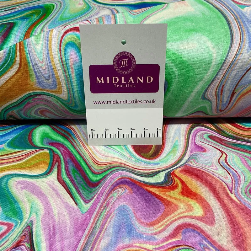 Marble printed cotton poplin fabric crafting dress fabric M1711